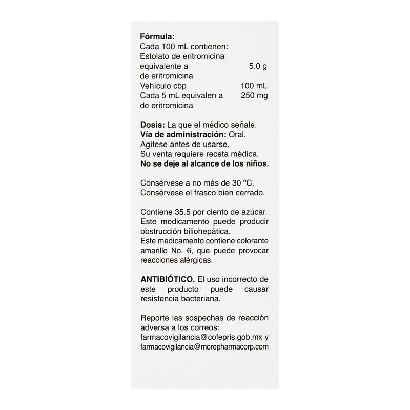 Ilosone Liquido Suspensión 250Mg/Ml Con 120Ml (Eritromicina) - WeCare Pharma