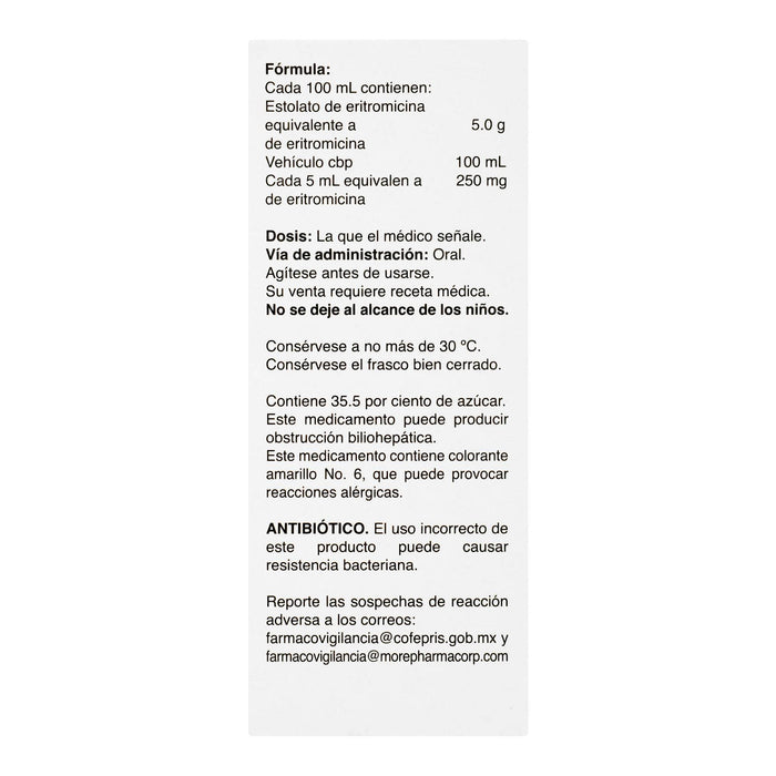 Ilosone Liquido Suspensión 250Mg/Ml Con 120Ml (Eritromicina) - WeCare Pharma