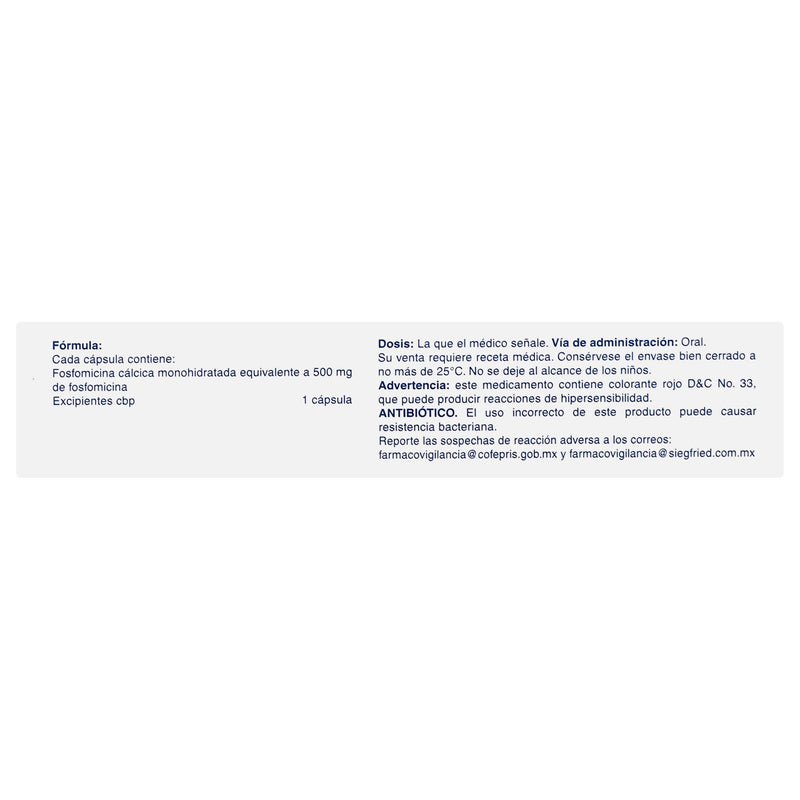Pregnus 500Mg Con 6 Capsulas (Fosfomicina) - WeCare Pharma