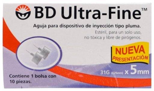 Aguja Para Pluma Bd 31Gx5Mm Con 10 - WeCare Pharma