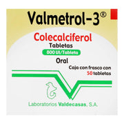 Valmetrol-3 800Unid Con 50 Tabletas (Colecalciferol) - WeCare Pharma