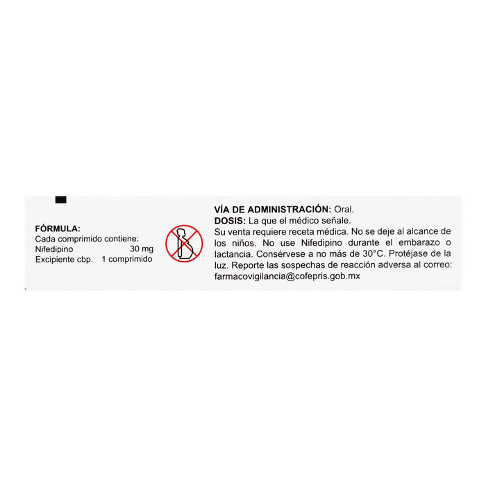 Nifedipino Lp 30Mg Con 30 Ultra Comprimidos - WeCare Pharma