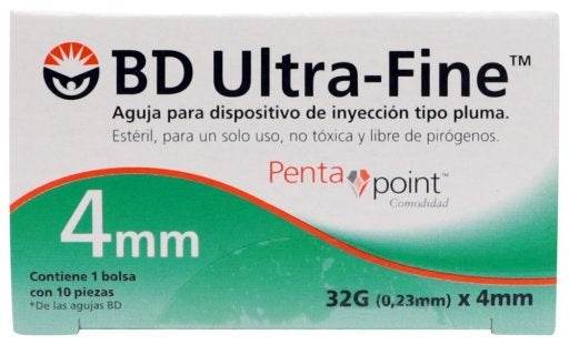 Aguja Para Pluma Bd 32Gx4Mm Con 10 - WeCare Pharma