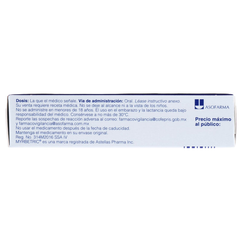Myrbetric 50Mg Con 30 Tabletas (Mirabegron) - WeCare Pharma