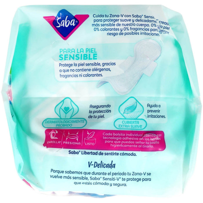 Toallas Saba Sensiti-V Ultradelgada Con 20 - WeCare Pharma