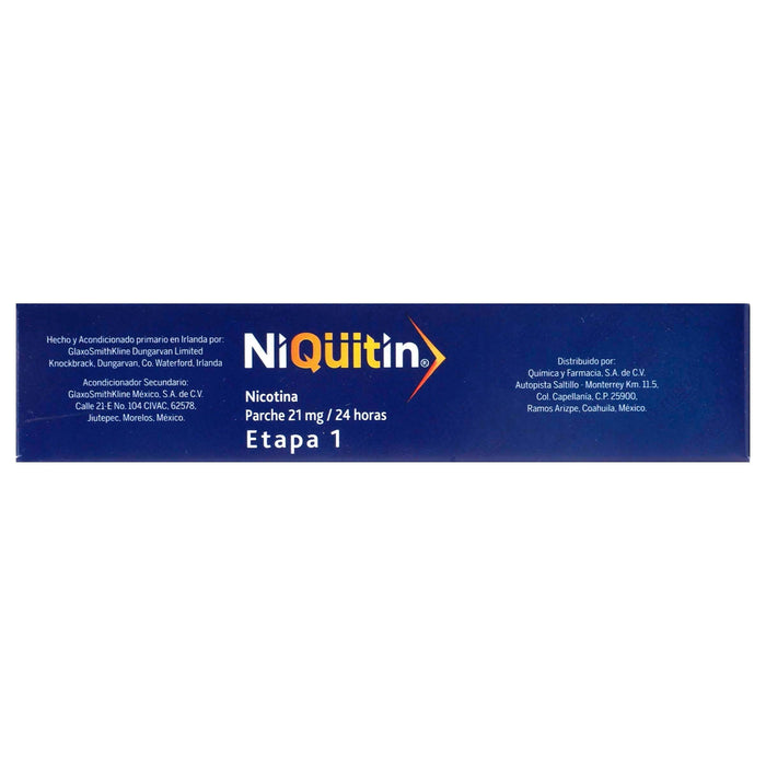 Niquitin Etapa 1 Parche 21Mg/24Hrs Con 7 (Nicotina) - WeCare Pharma