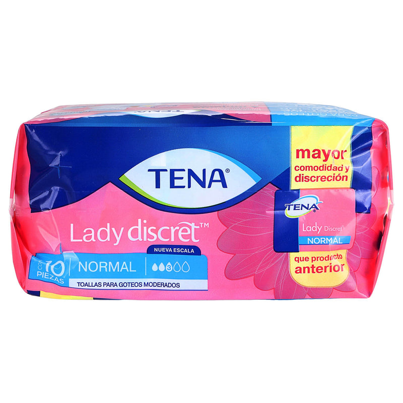 Toallas Para Incontinencia Tena Lady Discret Normal Con 10 - WeCare Pharma