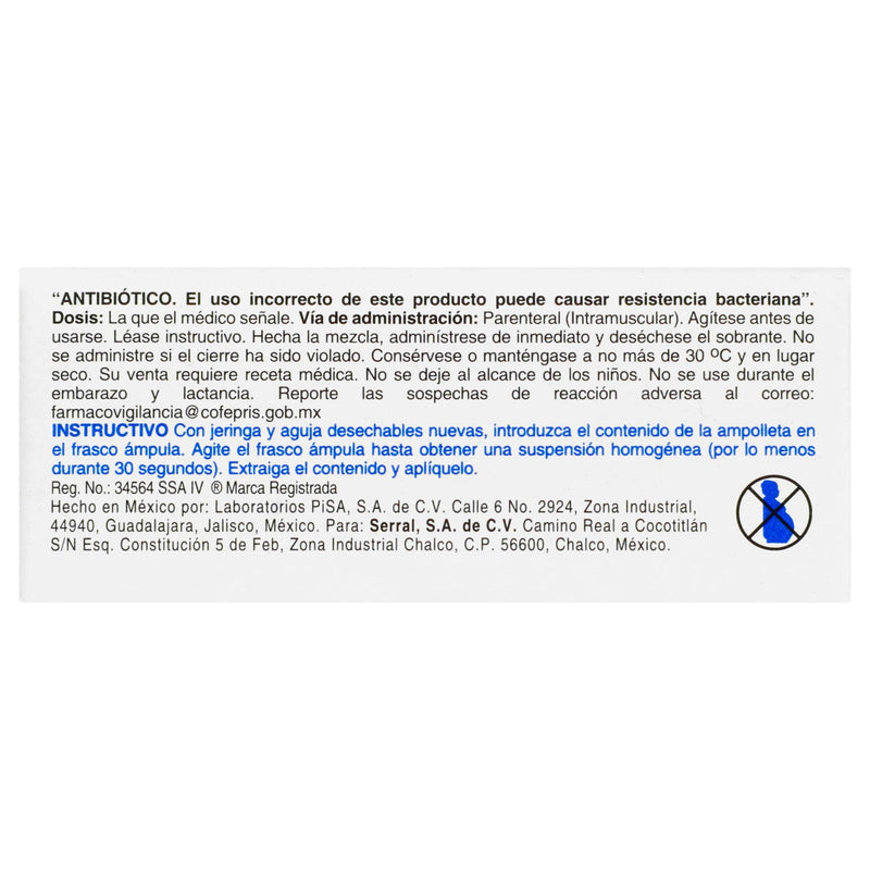 Penprocilina Frasco 80 000Unid Con 1 Ampulas (Bencilpenicilina Procaina/Bencilpenicilina) - WeCare Pharma