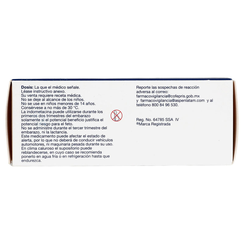 Indocid Supositorio 100Mg Con 15 (Indometacina) - WeCare Pharma