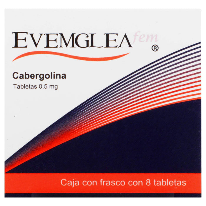 Evemglea 0.5Mg Con 8 Tabletas (Cabergolina) - WeCare Pharma