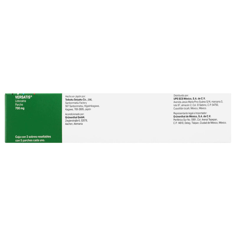 Versatis Parche 700Mg Con 5 (Lidocaina) - WeCare Pharma