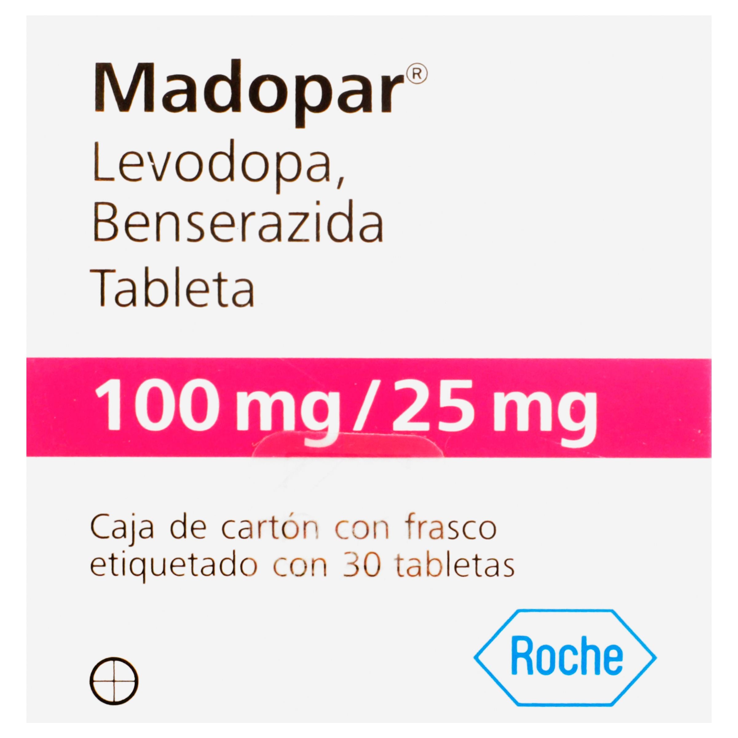 Madopar 100Mg/25Mg Con 30 Tabletas (Levodopa/Benserazida) 5 - 7613326005678