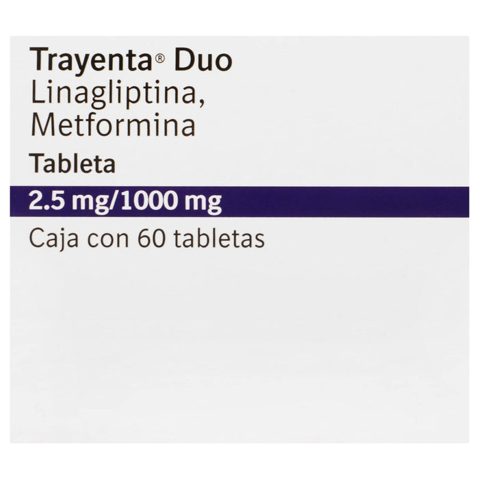 Trayenta Duo 2.5Mg/1000Mg Con 60 Tabletas (Linagliptina/Metformina) - WeCare Pharma