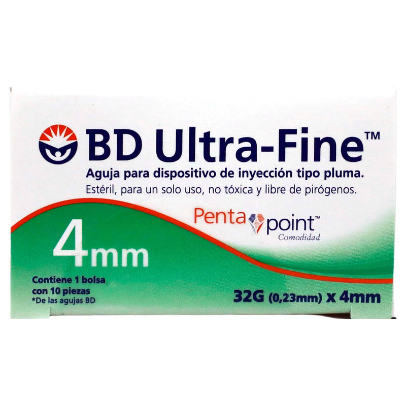 Aguja Para Pluma Bd 32Gx4Mm Con 10 - WeCare Pharma