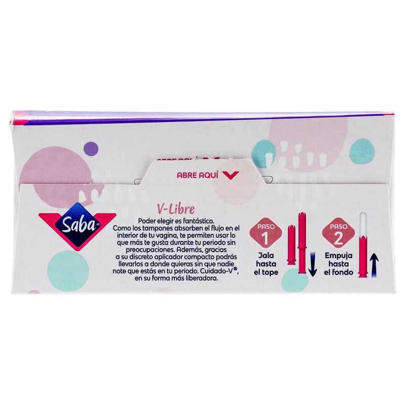 Tampones Saba Súper Plus V-Compacto Con 10 - WeCare Pharma