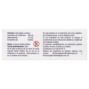 Dimefor-G 500Mg/2.5Mg Con 30 Tabletas (Metformina/Glibenclamida) - WeCare Pharma