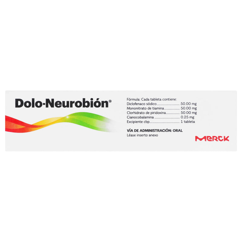 Dolo-Neurobion 500Mg/50Mg/50Mg/1Mg Con 20 Tabletas (Diclofenaco/Complejo B) - WeCare Pharma