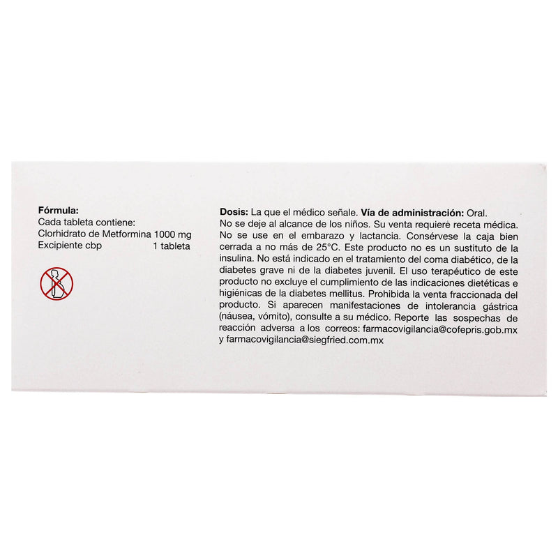 Dimefor 1000Mg Con 60 Tabletas (Metformina) - WeCare Pharma