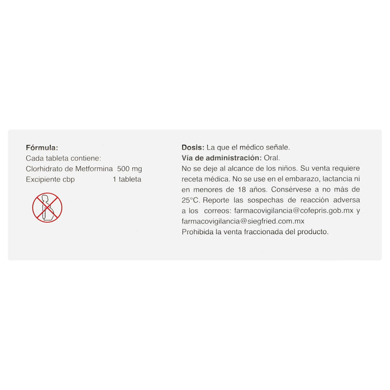 Dimefor Xr 500Mg Con 30 Tabletas (Metformina) - WeCare Pharma