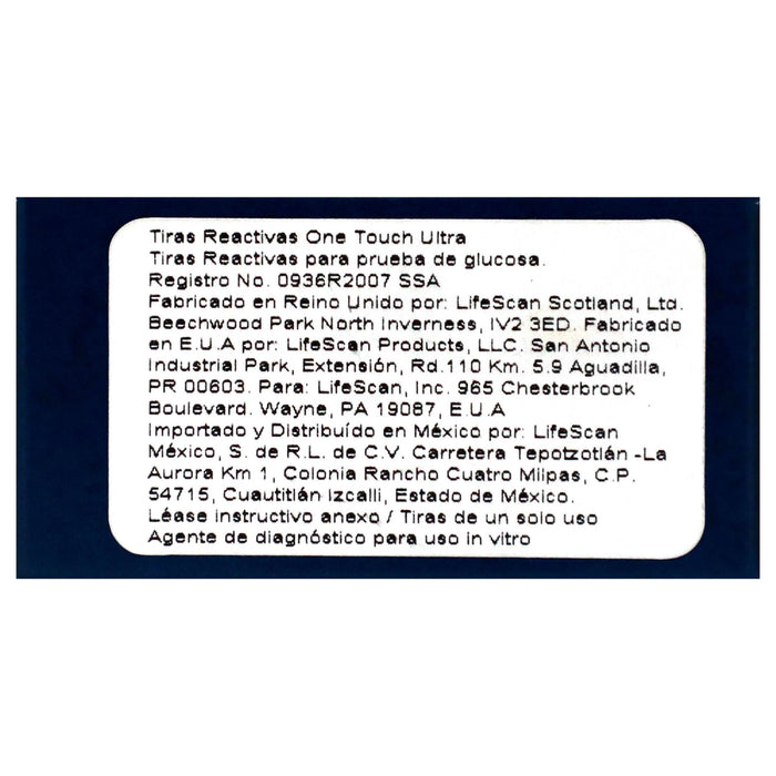Onetouch Ultra Tiras Reactivas Con 50 - WeCare Pharma