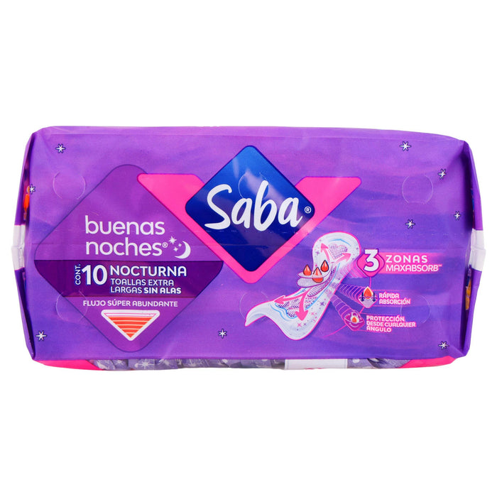 Toallas Saba Buenas Noches Sin Alas Con 10 - WeCare Pharma