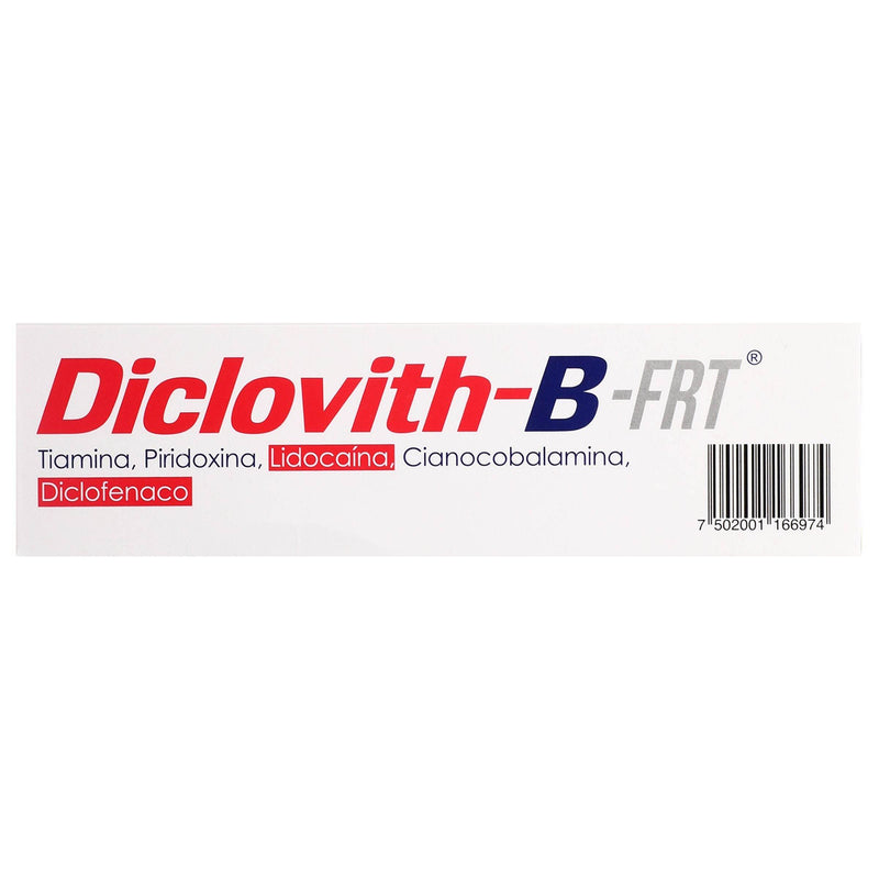 Diclovith-B-Frt 100Mg/125Mg/75Mg/20Mg Con 3 Ampulas (Complejo B/Diclofenaco) - WeCare Pharma