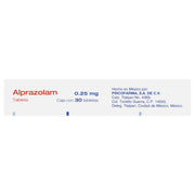 Alprazolam Tabletas 0.25Mg Con 30 Psicofarma - WeCare Pharma
