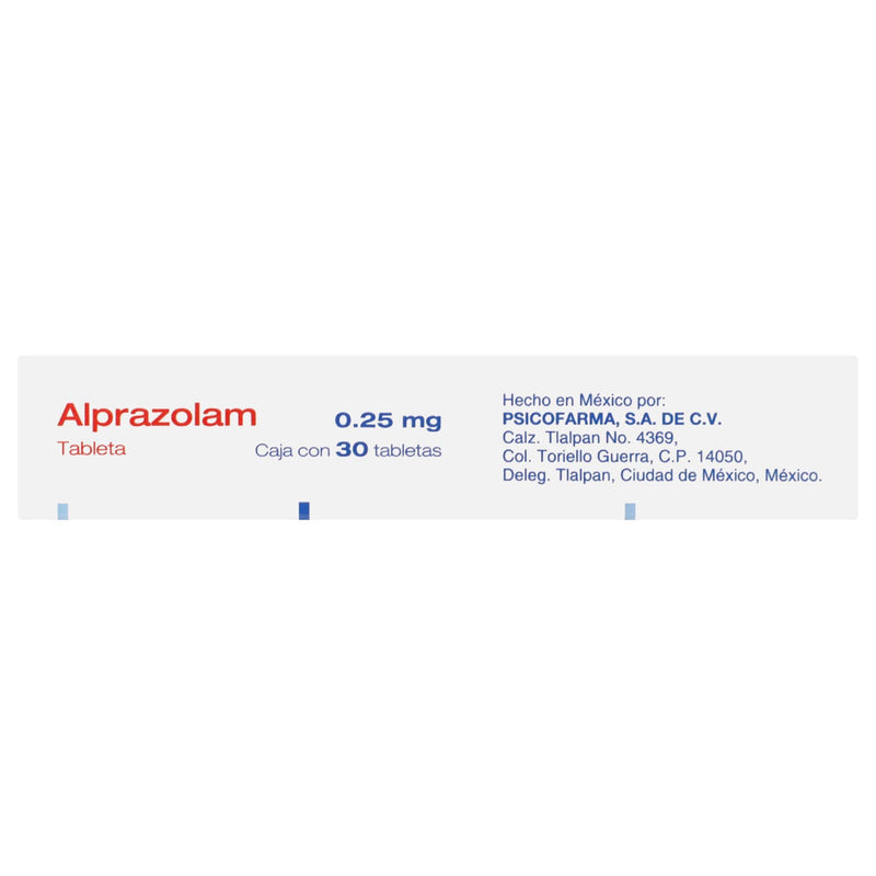 Alprazolam Tabletas 0.25Mg Con 30 Psicofarma - WeCare Pharma