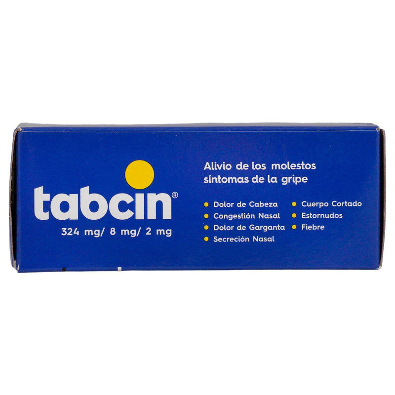 Tabcin Efervecente V 324Mg/8Mg/2Mg Con 12 Tabletas (Ac Acetilsalicilico/Fenilefrina/Clorfenamina) - WeCare Pharma