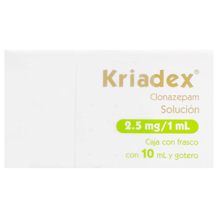 Kriadex (Clonazepam) Solución 2.5Mg/Ml 10Ml - WeCare Pharma