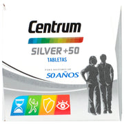Centrum Silver +50 Con 30 Tabletas (Vitaminas B/C/Calcio/Potasio/Zinc) - WeCare Pharma
