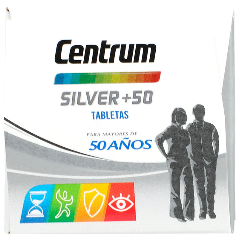 Centrum Silver +50 Con 30 Tabletas (Vitaminas B/C/Calcio/Potasio/Zinc) - WeCare Pharma