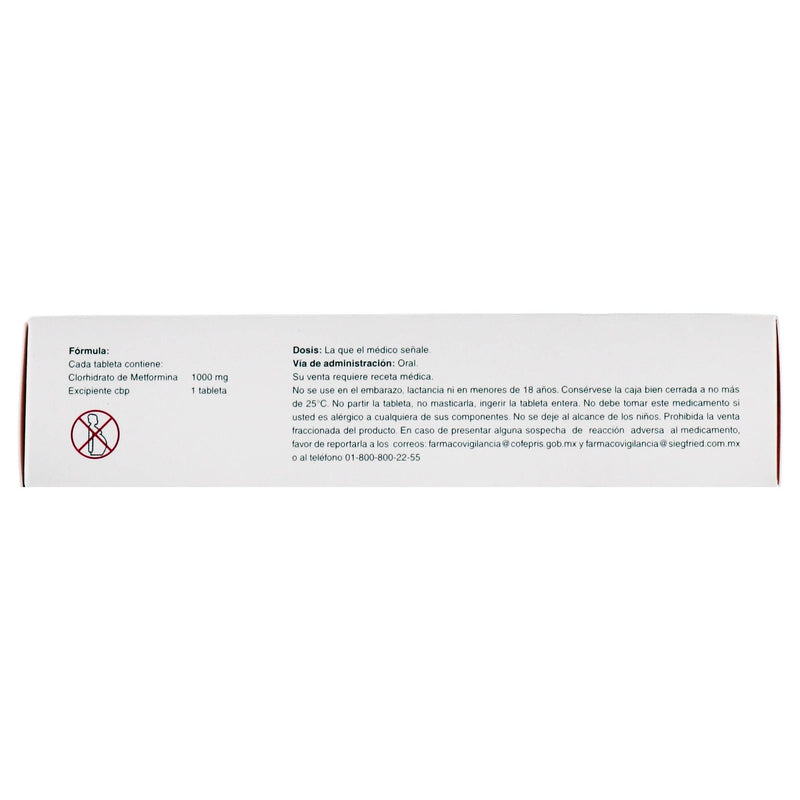 Dimefor Xr 1000Mg Con 30 Tabletas (Metformina) - WeCare Pharma