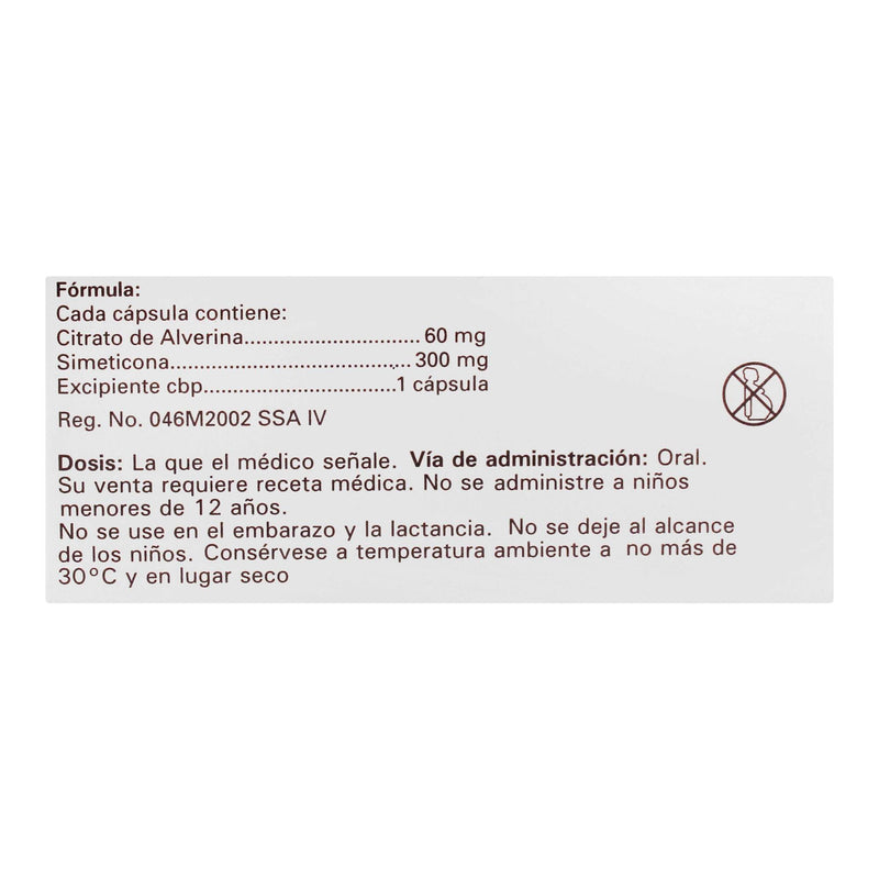 Meteospasmyl 60Mg/300Mg Con 40 Capsulas (Alverina/Simeticona) - WeCare Pharma