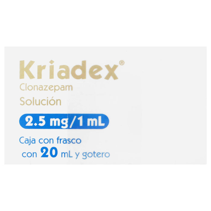 Kriadex (Clonazepam) Solución 2.5Mg/Ml 20Ml - WeCare Pharma