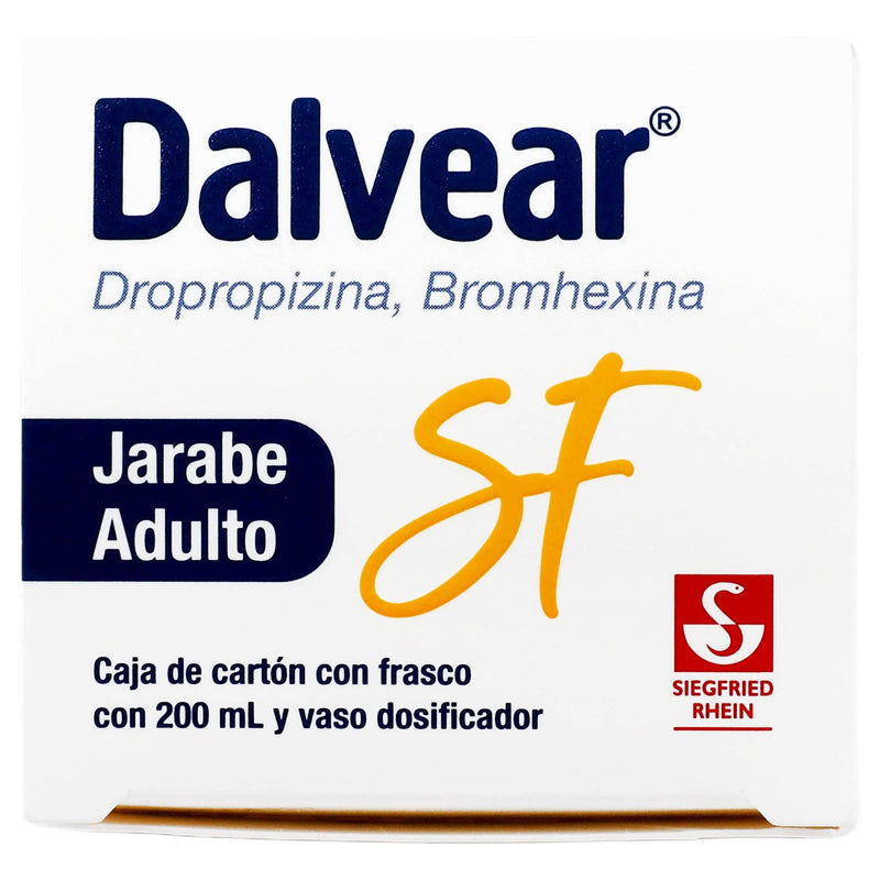 Dalvear Sf Ad Jarabe 160Mg/300Mg/100Ml 200Ml Lima-Limon (Dropropizina/Bromhexina) - WeCare Pharma