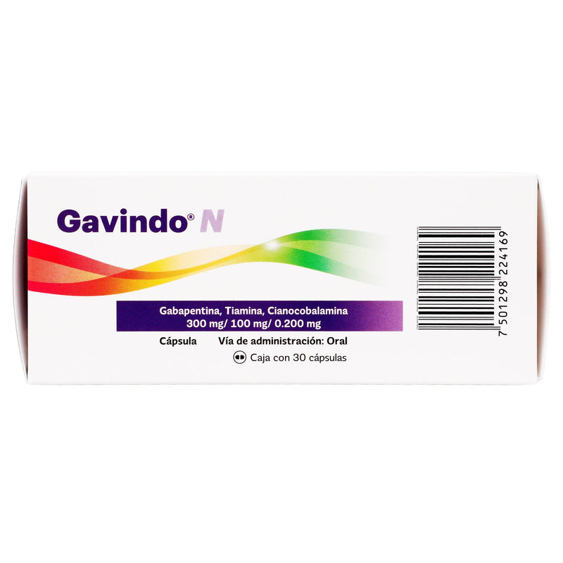Gavindo Ncap 300Mg/100Mg/0.200Mg Con 30 (Gabapentina/Tiamina/Cinocobalamina) - WeCare Pharma
