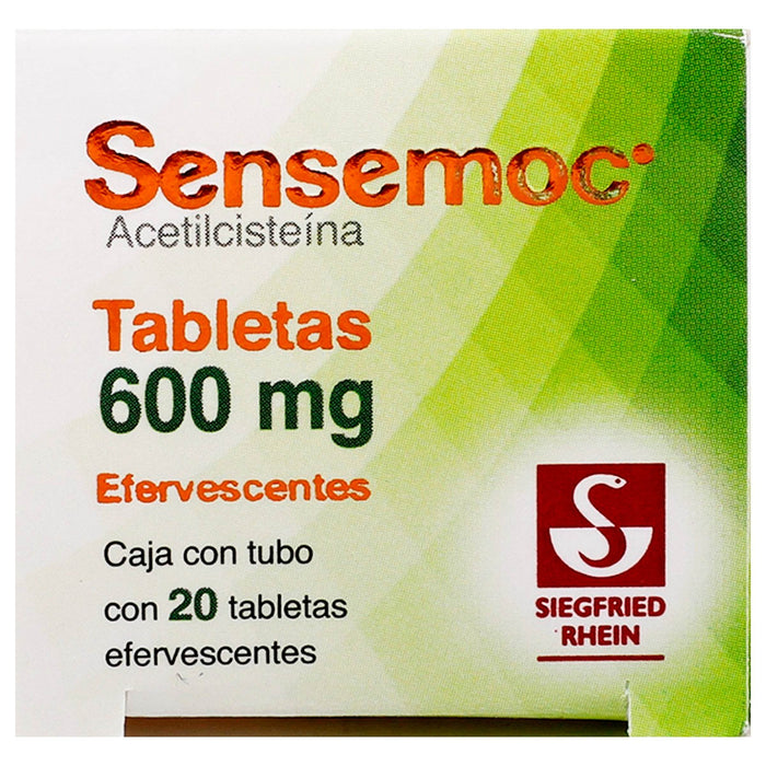 Sensemoc Efervecente V 600Mg Con 20 Tabletas (Acetilcisteina) - WeCare Pharma