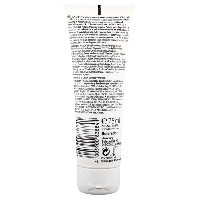 Eucerin Anti-Pigment Crema Manos Fps5075Ml - WeCare Pharma