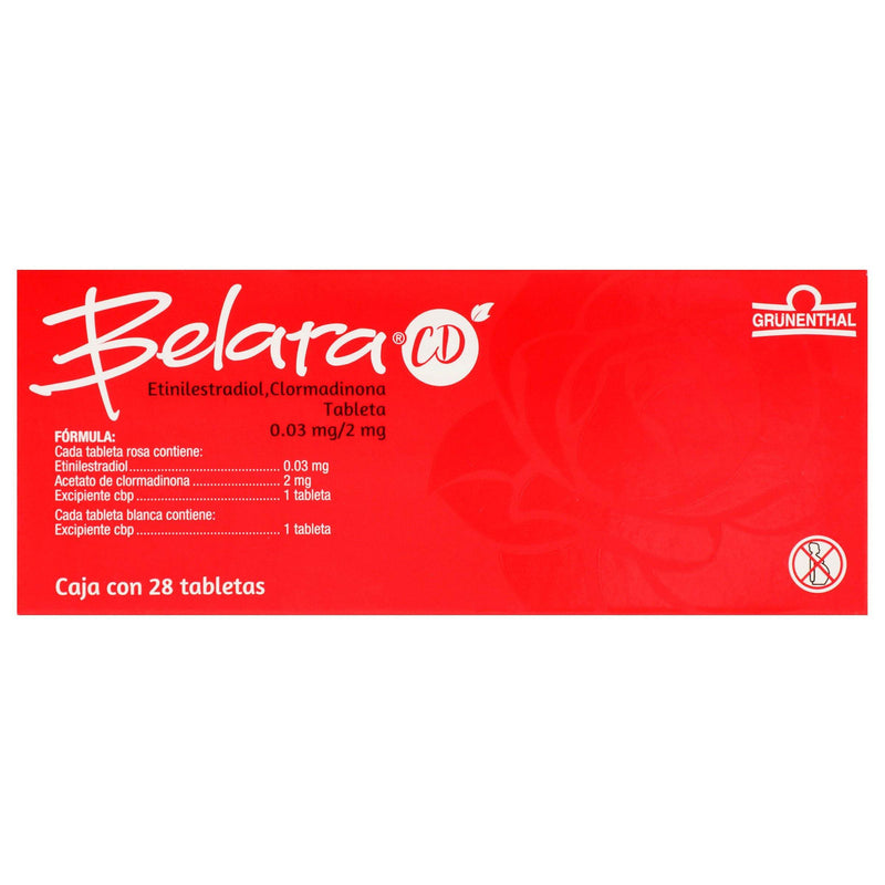 Belara Cd 0.03Mg/2Mg Con 28 Tabletas (Etinilestradiol/Clormadinona) - WeCare Pharma