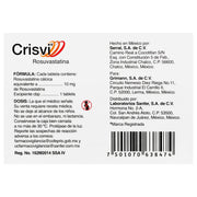 Crisvi 10Mg Con 30 Tabletas (Rosuvastatina) - WeCare Pharma