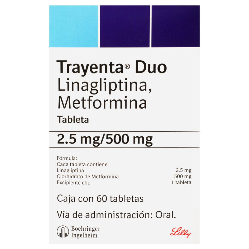 Trayenta Duo 2.5Mg/500Mg Con 60 Tabletas (Linagliptina/Metformina) - WeCare Pharma