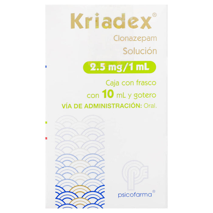 Kriadex (Clonazepam) Solución 2.5Mg/Ml 10Ml - WeCare Pharma