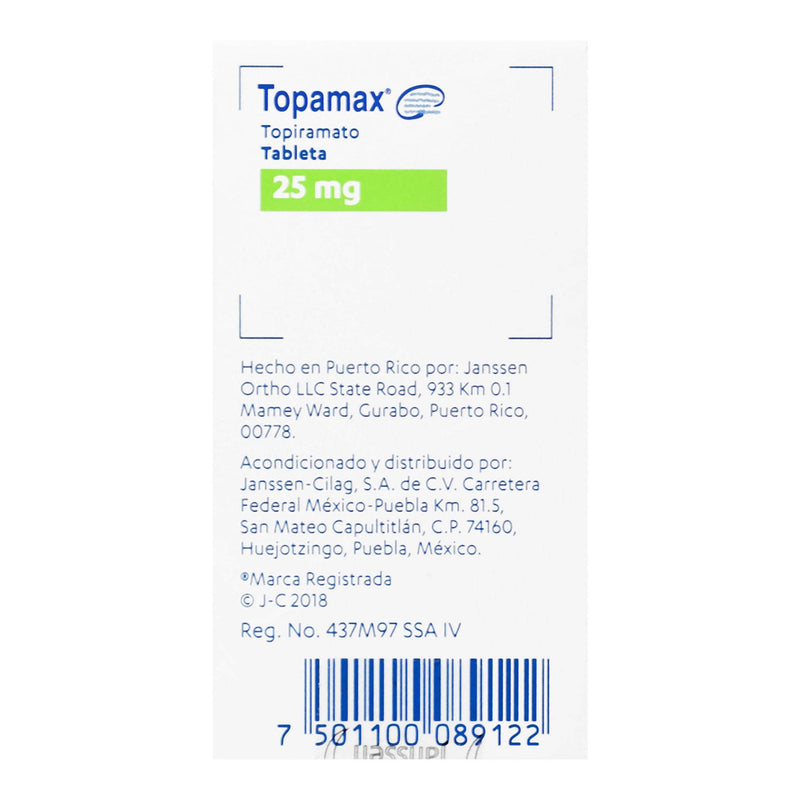 Topamax 25Mg Con 20 Tabletas (Topiramato) - WeCare Pharma
