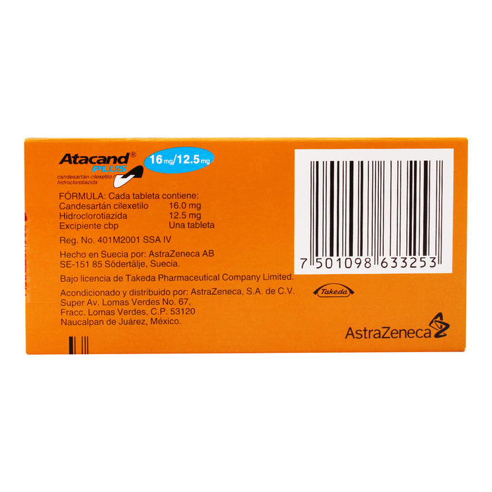 Atacand Plus 16Mg/12.5Mg Con 14 Tabletas (Candesartan/Hidroclorotiazida) 4 - 7501098633253