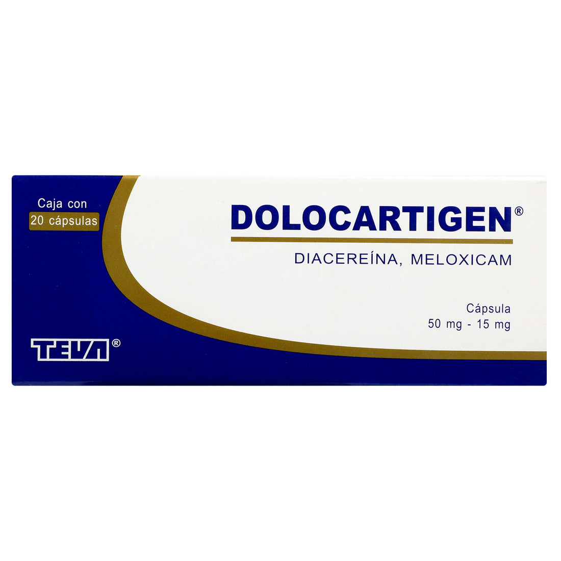 Dolocartigen 50/15Mg Con 20 Capsulas (Diacerina/Meloxicam) 6 - 7501250813530