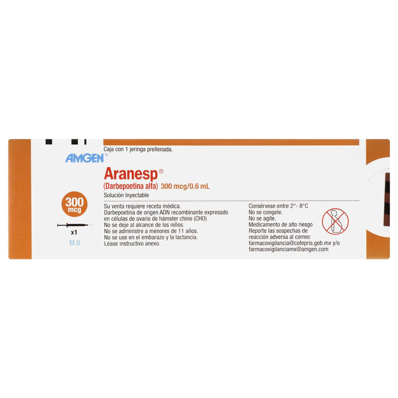 Aranesp Jeringa 300Mcg/0.6Ml Con 1 (Darbepoetina Alfa) - WeCare Pharma