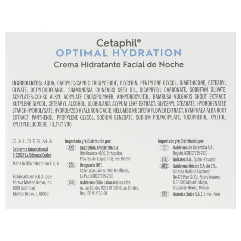 Cetaphil Optimal Hydration Crema De Noche 48G - WeCare Pharma