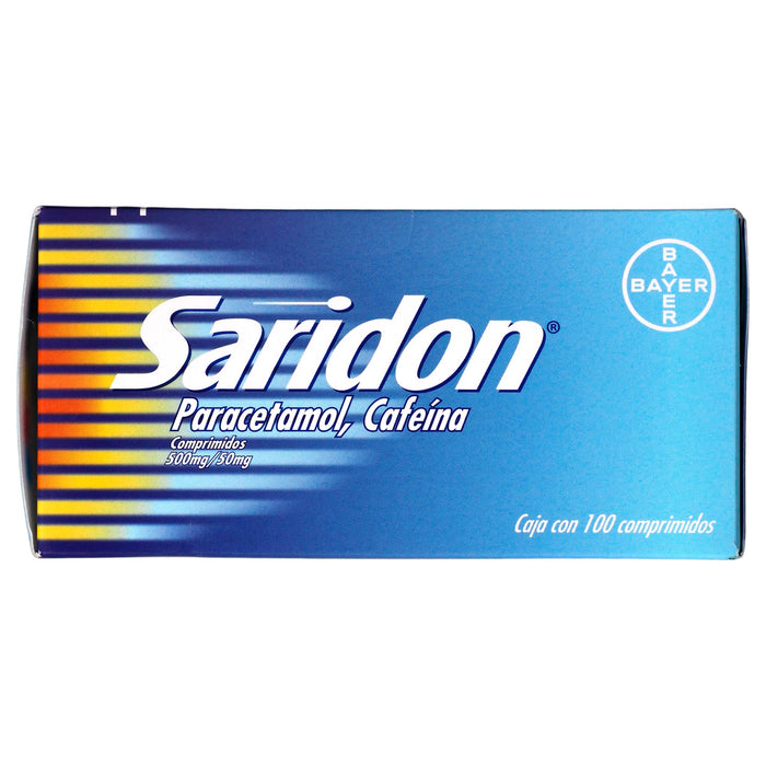 Saridon 500Mg/50Mg Con 100 Comprimidos (Paracetamol/Cafeina) 6 - 7501008409534