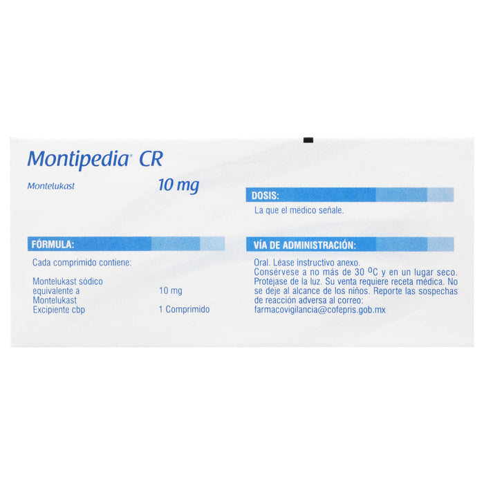 Montipedia Cr 10Mg Con 20 Tabletas (Montelukast) - WeCare Pharma